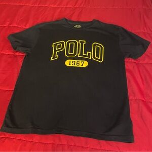 Polo Ralph Lauren Men's Black Spell Out Logo Graphic Short Sleeve T-Shirt